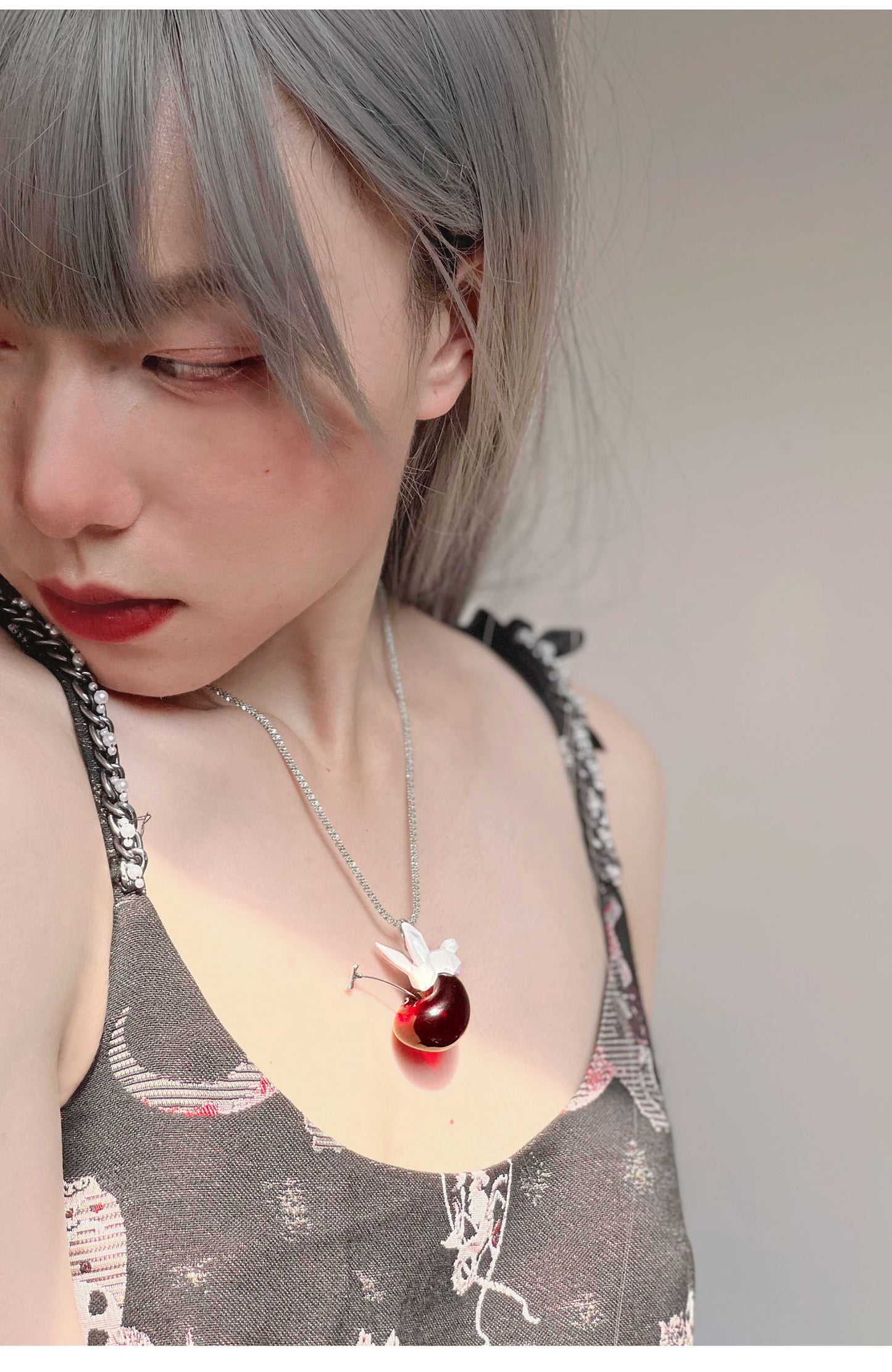 Cerise | Charming Cherry Critter Necklace